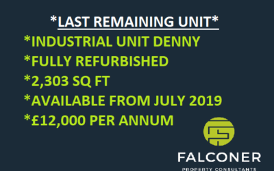 LAST REMAINING INDUSTRIAL UNIT TO LET – DENNY